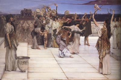 Alma-Tadema, Sir Lawrence A Dedication to Bacchus (mk23) china oil painting image